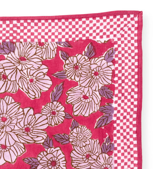 Small foulard Manika Bloom - Magenta — Apaches collections , Lyon