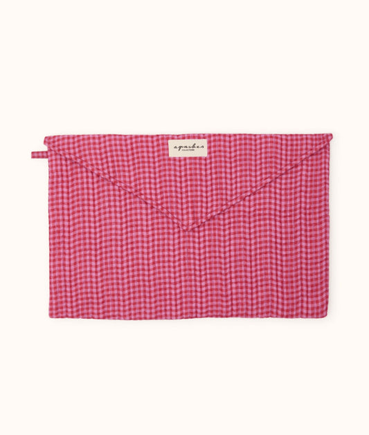 Pochette d'ordinateur Ohas - Khadi fuchsia