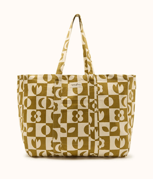Cabas Sambi - Damier tobacco