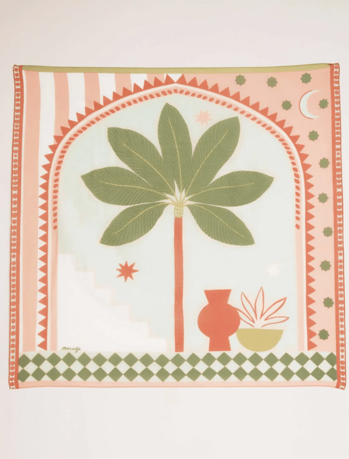 Foulard Riad - Kaki peach