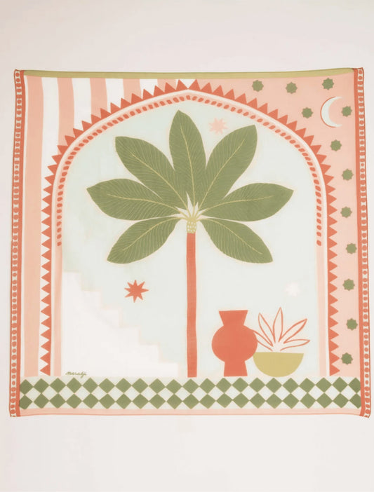 Foulard Riad - Kaki peach