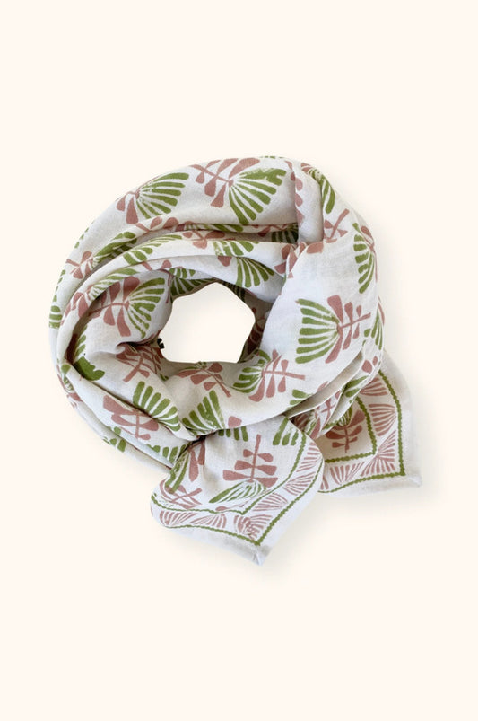 Big foulard Latika Tresse - Celery