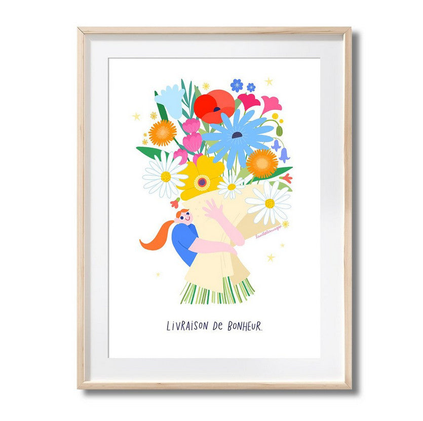Affiche A4 - Livraison de bonheur