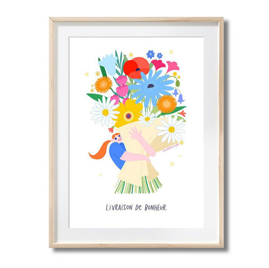 Affiche A4 - Livraison de bonheur