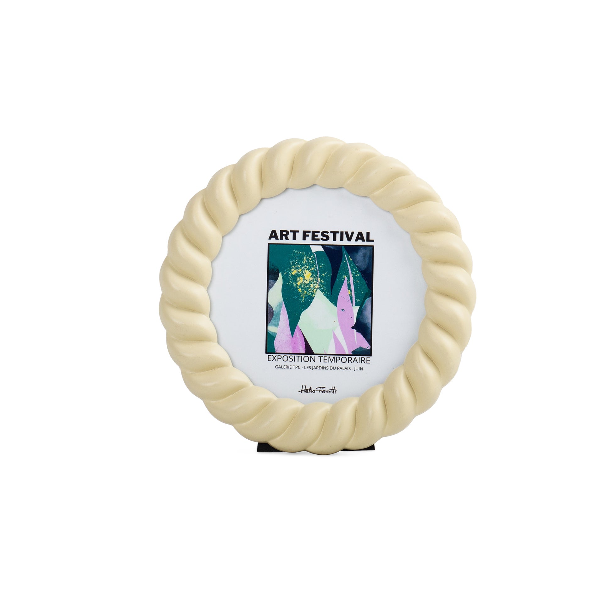 Cadre photo rond - Coquillage vert pastel