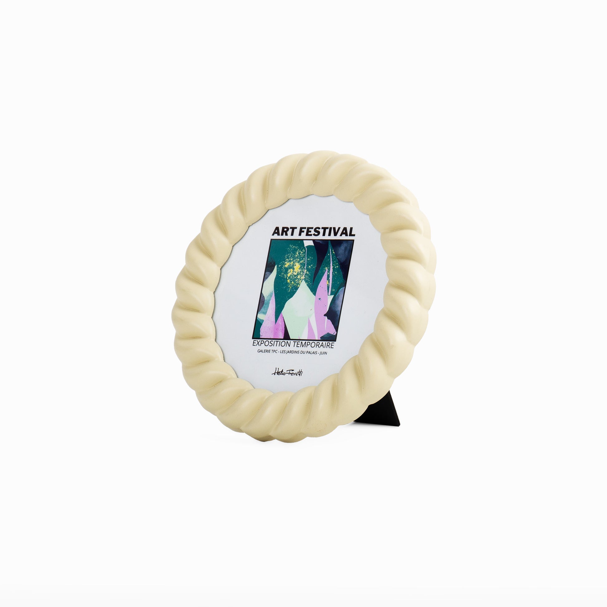 Cadre photo rond - Coquillage vert pastel