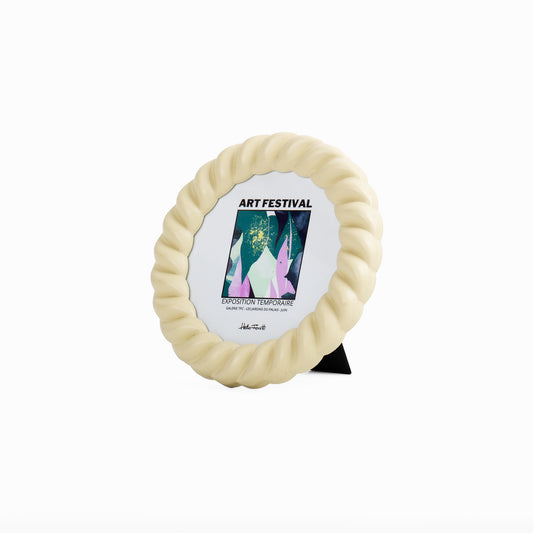 Cadre photo rond - Coquillage vert pastel