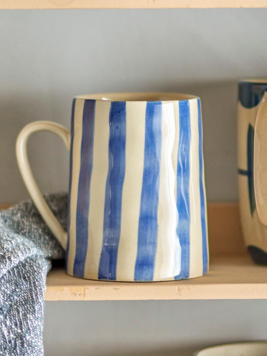 Mug Begonia - rayures bleues