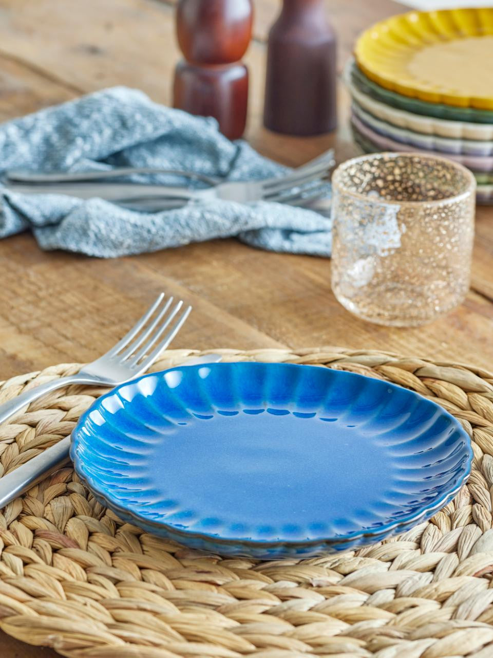 Assiette Latina - Bleu foncé 20cm