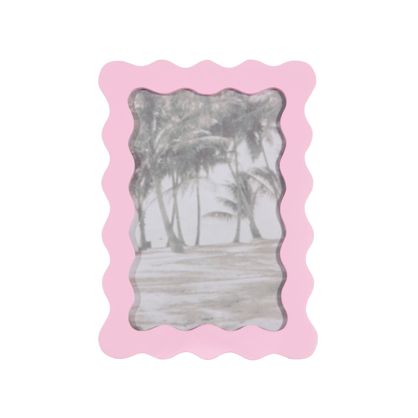 Cadre bordure ondulée - Rose