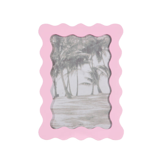 Cadre bordure ondulée - Rose