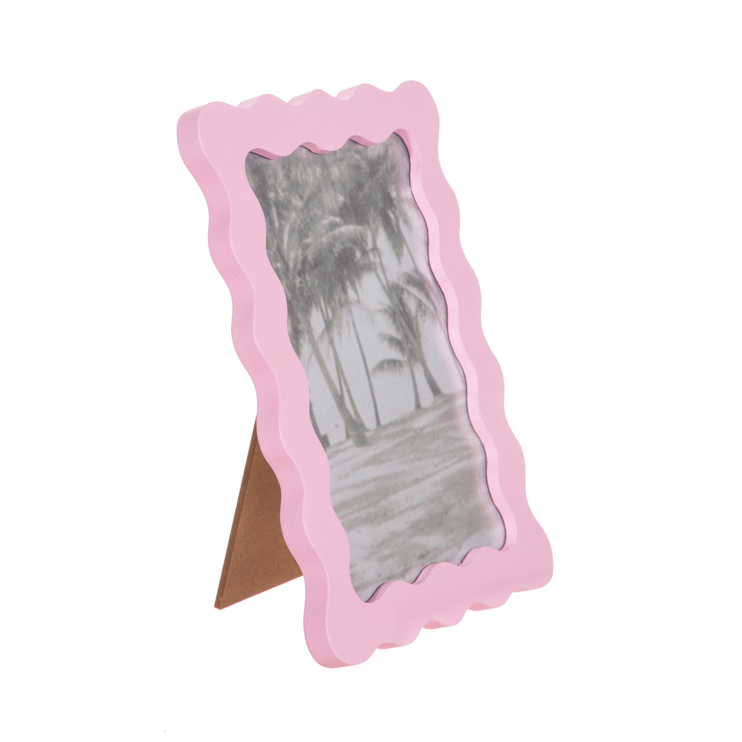 Cadre bordure ondulée - Rose