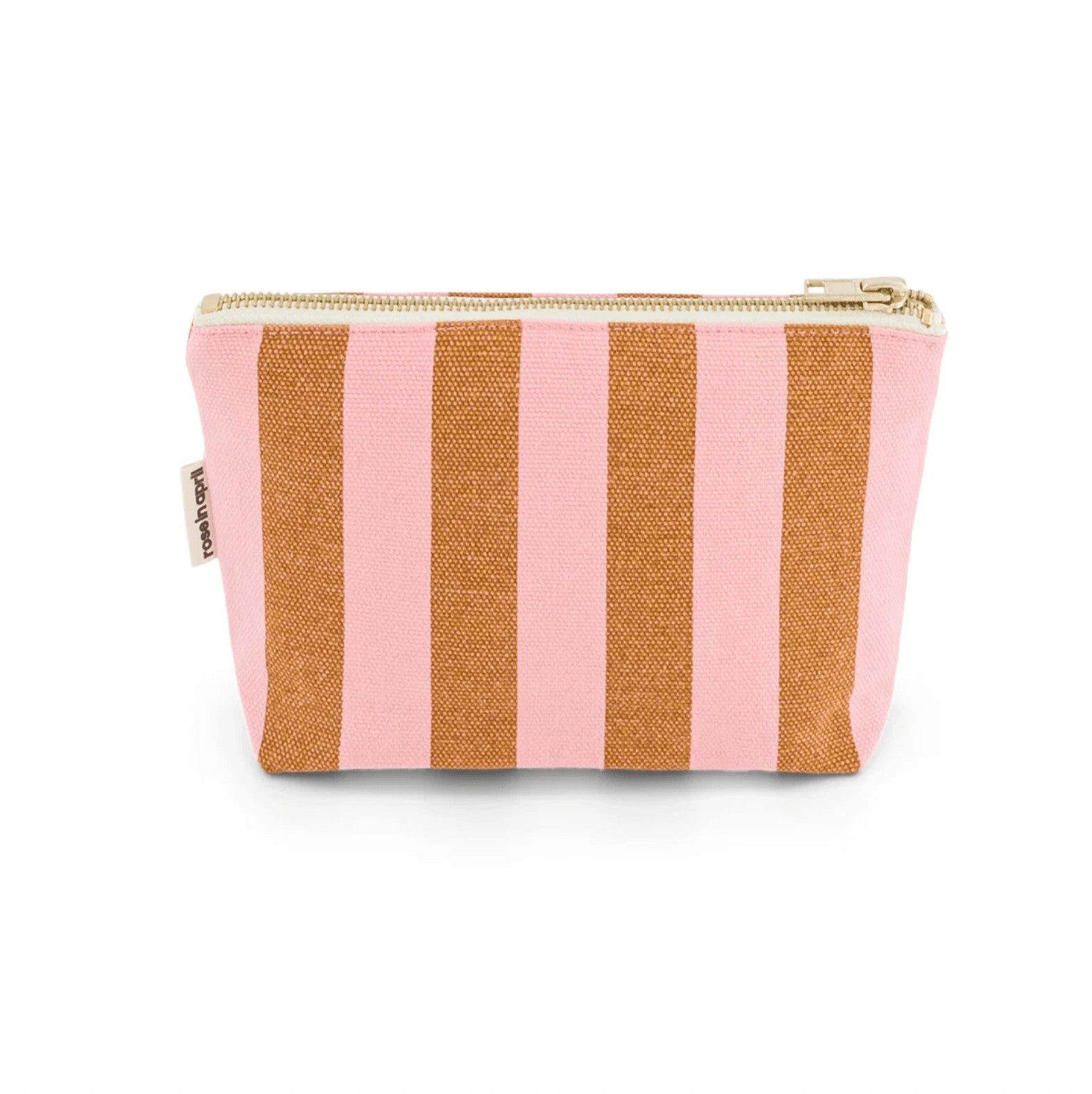 Trousse Sofia - Rayure caramel/strawberry