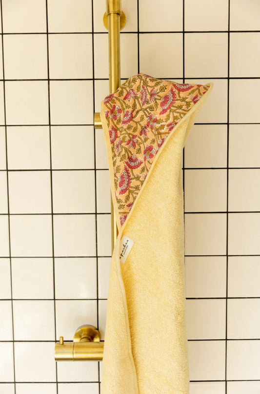 Cape de bain Cafi champêtre aubergine — Apaches collections , Lyon