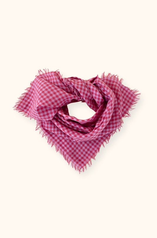 Small foulard Manika Khadi - Fuchsia
