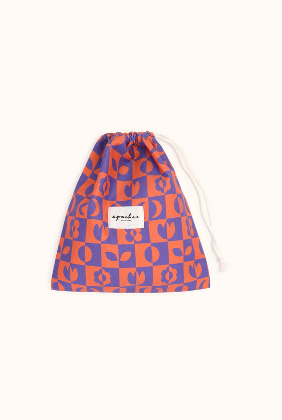 Pochon Melodia - Damier nectarine