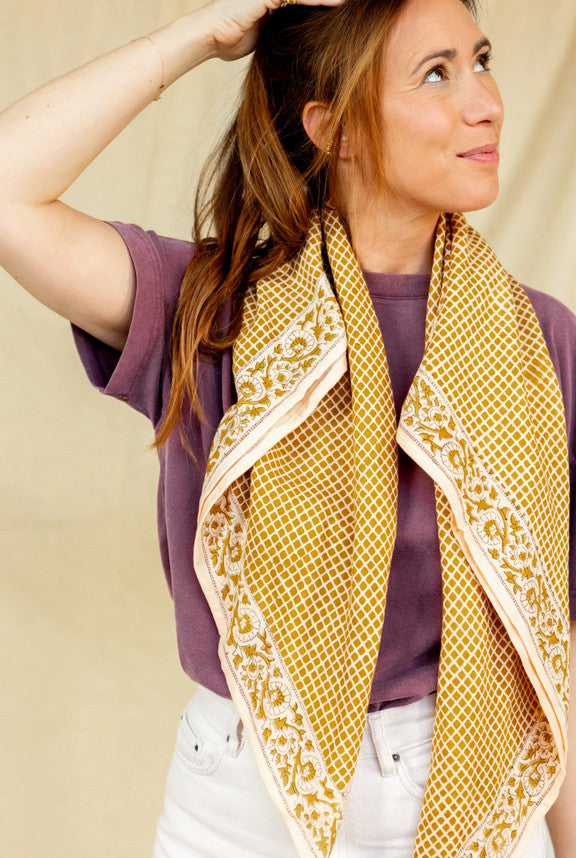 Big foulard Latika Mosaïc - Tobacco