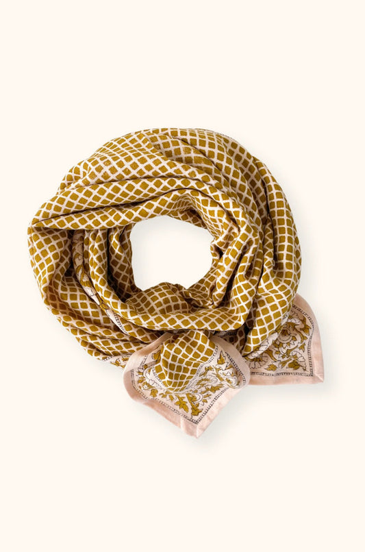 Big foulard Latika Mosaïc - Tobacco