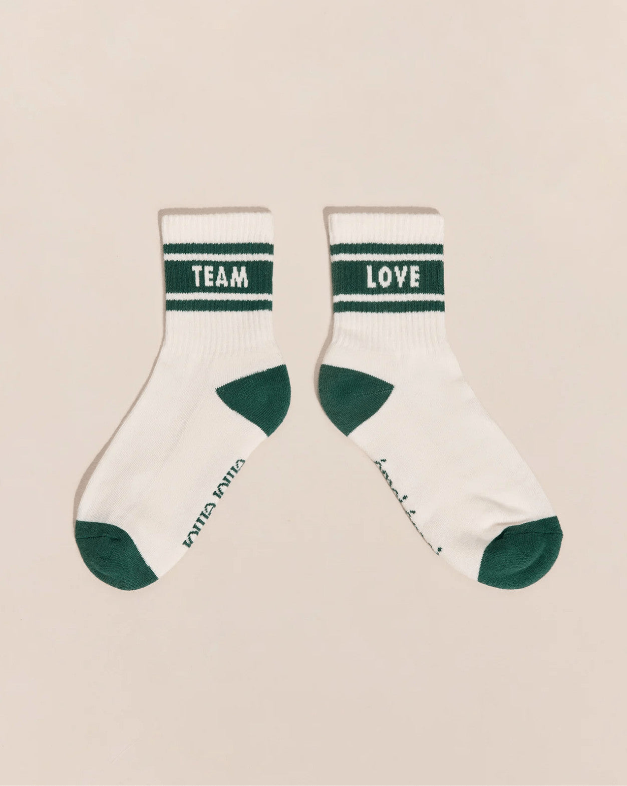 Chaussettes Love team - Crème - Taille 42/46