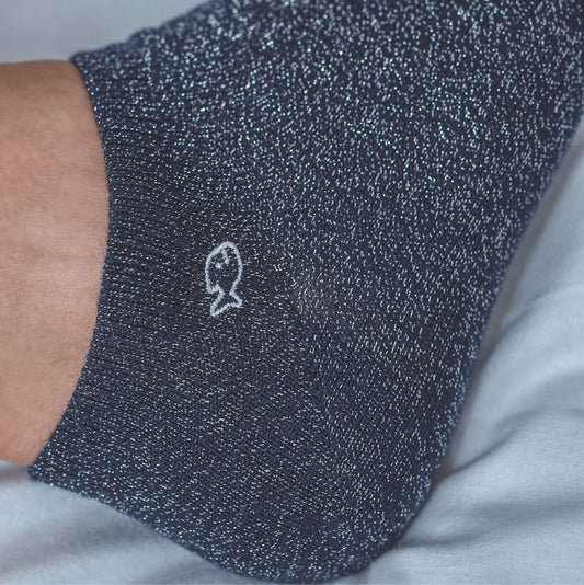 Socquettes unies pailletées Bleu marine - Taille 37/40 — Billybelt , Lyon