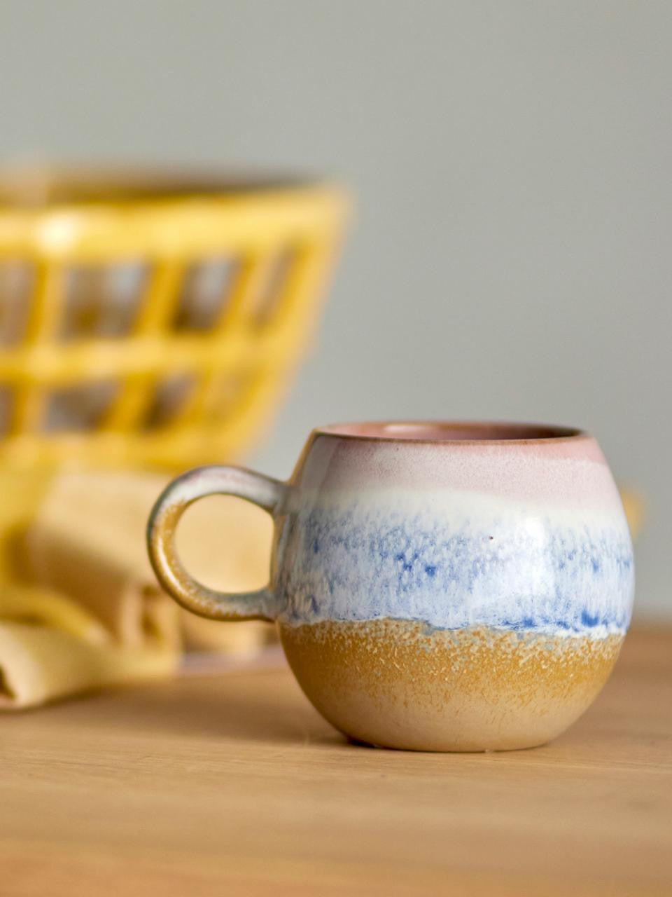 Tasse Paula rose et bleu à anse