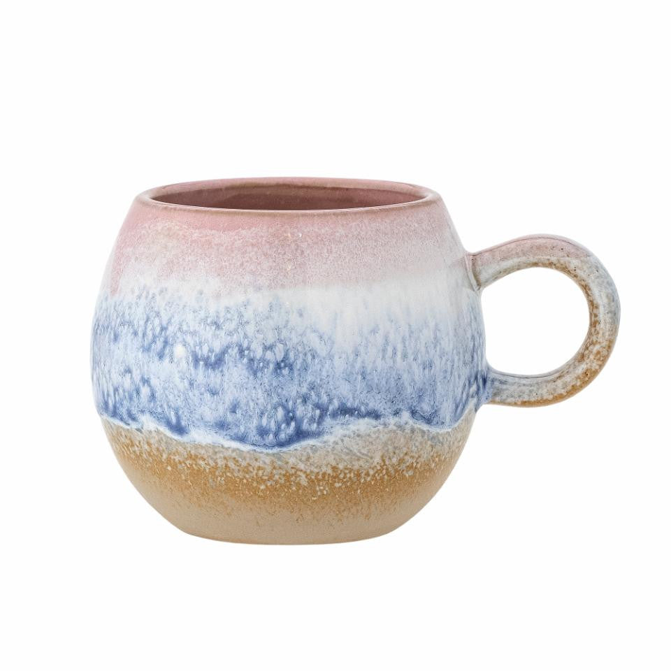 Tasse Paula rose et bleu à anse