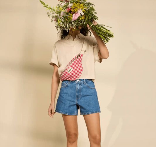 Sac banane Olivia - Vichy rose