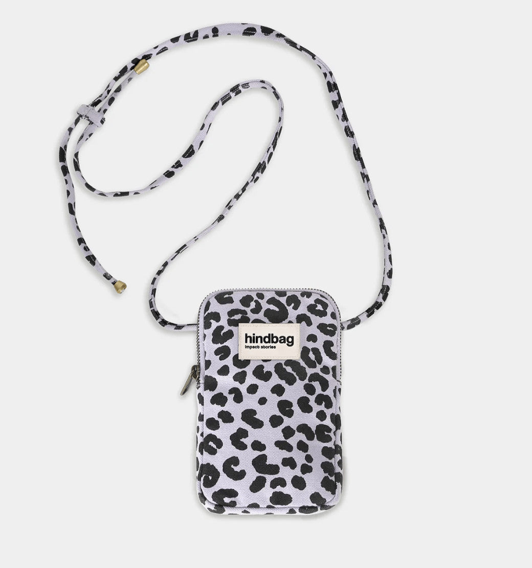 Pochette pour téléphone Bill - Léopard lilas