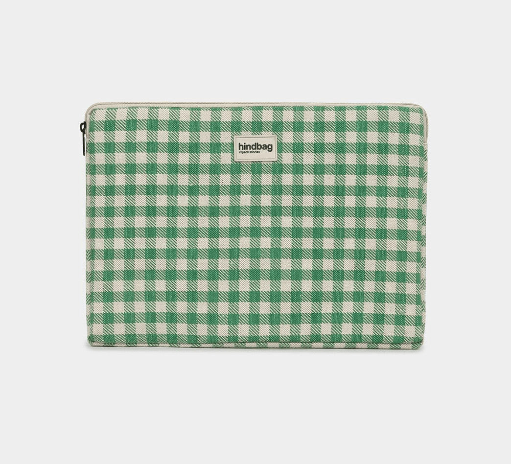 Housse d'ordinateur Ava S - Vichy vert