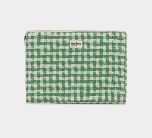 Housse d'ordinateur Ava S - Vichy vert