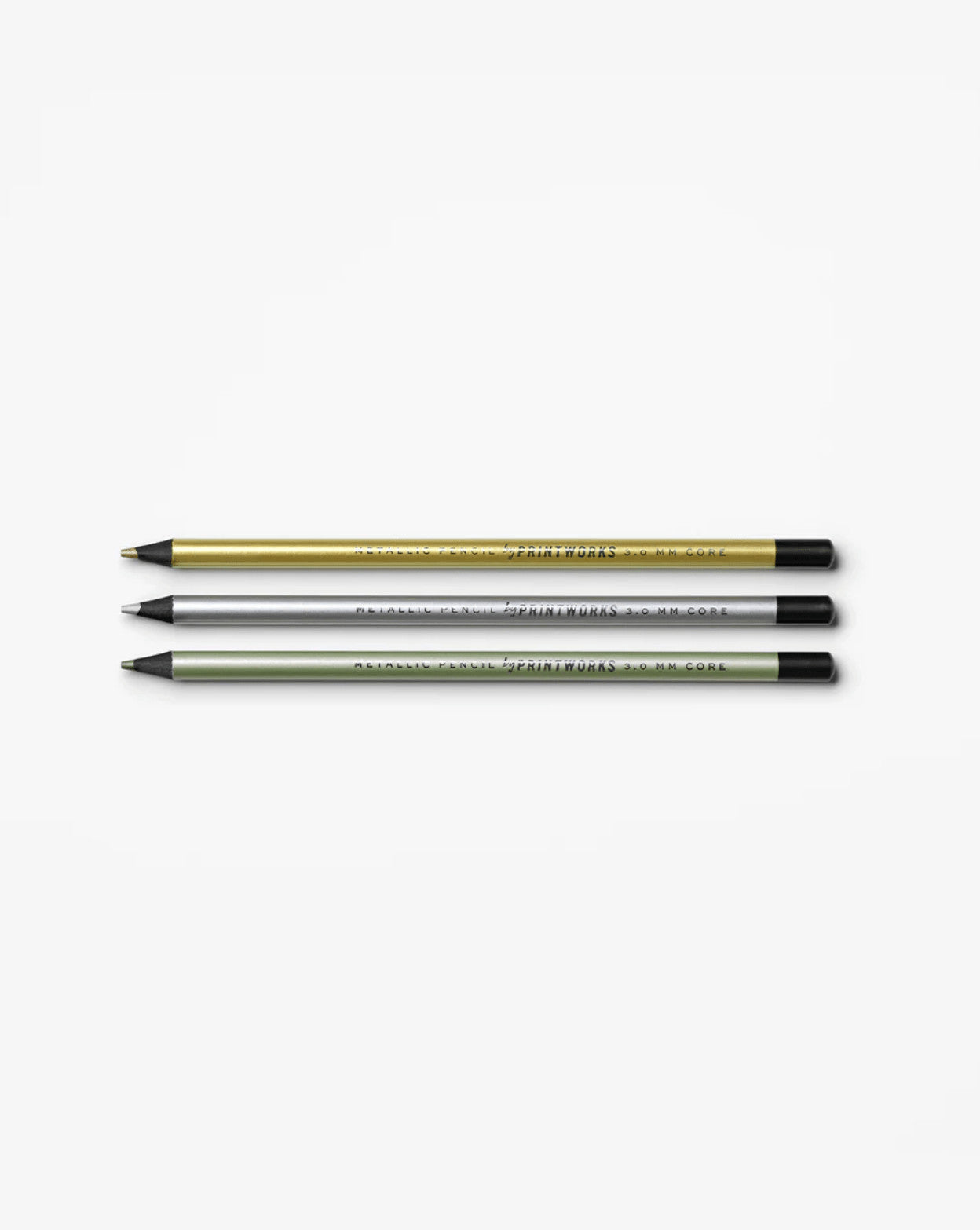 Lot de 3 crayons metallic