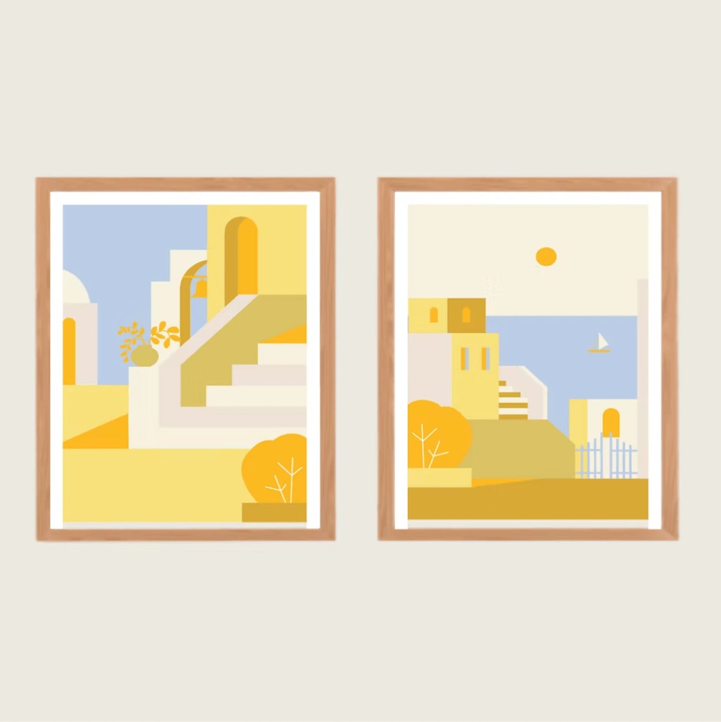 Kit de 2 peintures au numéro 24x30 - Petites ruelles — Salut Irène , Lyon