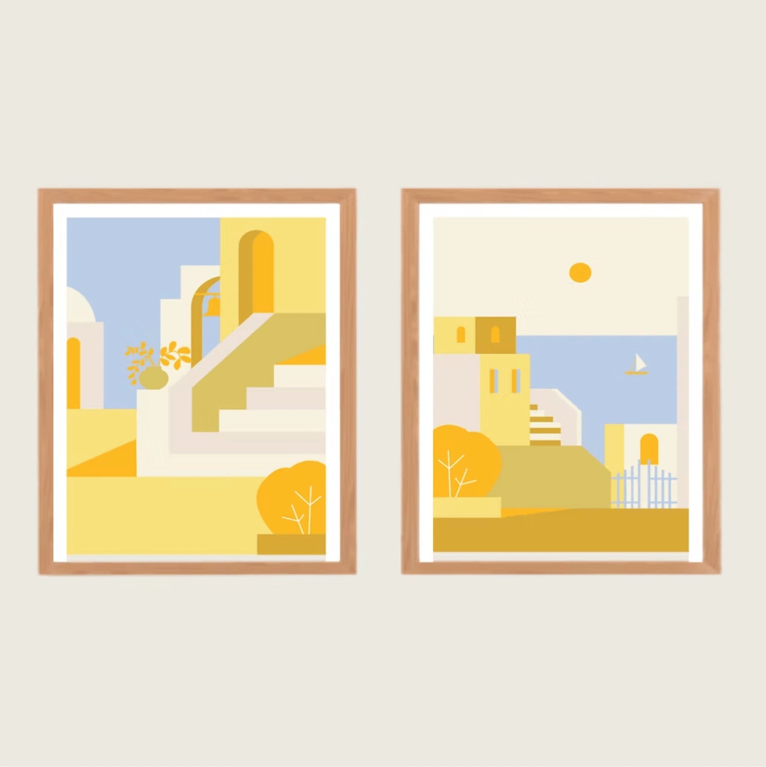 Kit de 2 peintures au numéro 24x30 - Petites ruelles — Salut Irène , Lyon