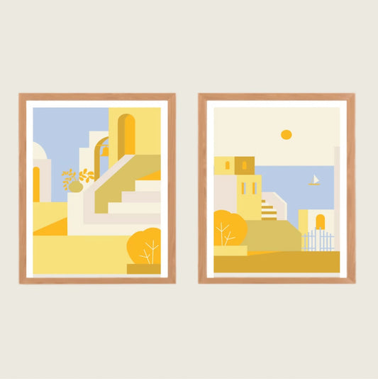 Kit de 2 peintures au numéro 24x30 - Petites ruelles — Salut Irène , Lyon