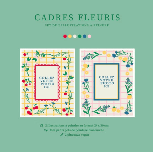 Kit de 2 peintures 24x30 - Cadres fleuris — Salut Irène , Lyon