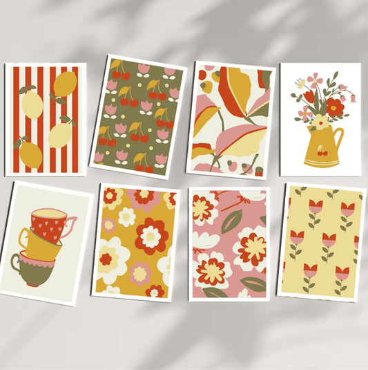 Kit de peinture au numéro 8 cartes - Rétro déco — Salut Irène , Lyon