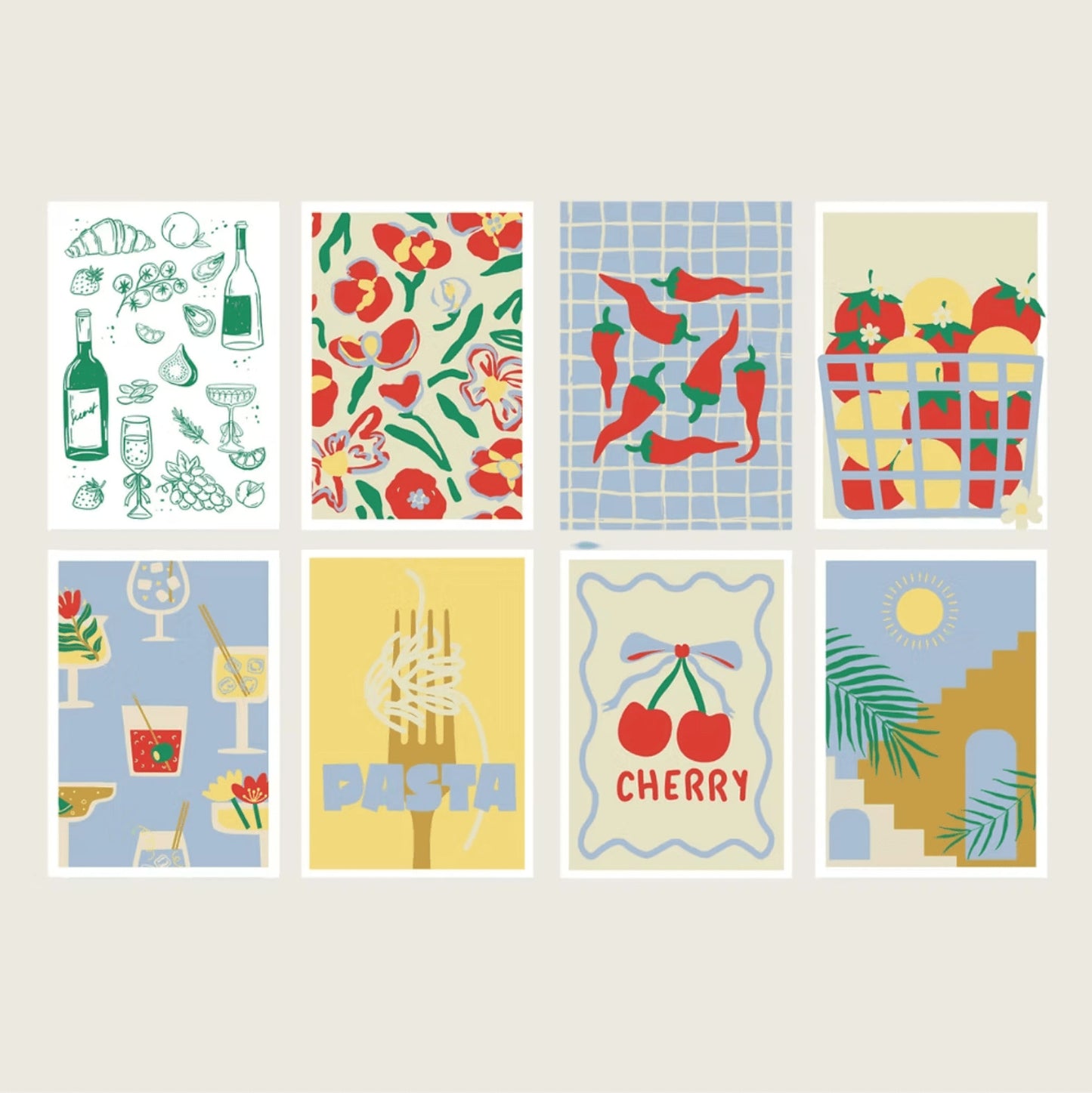 Kit de peinture au numéro 8 cartes - Dolce vita — Salut Irène , Lyon