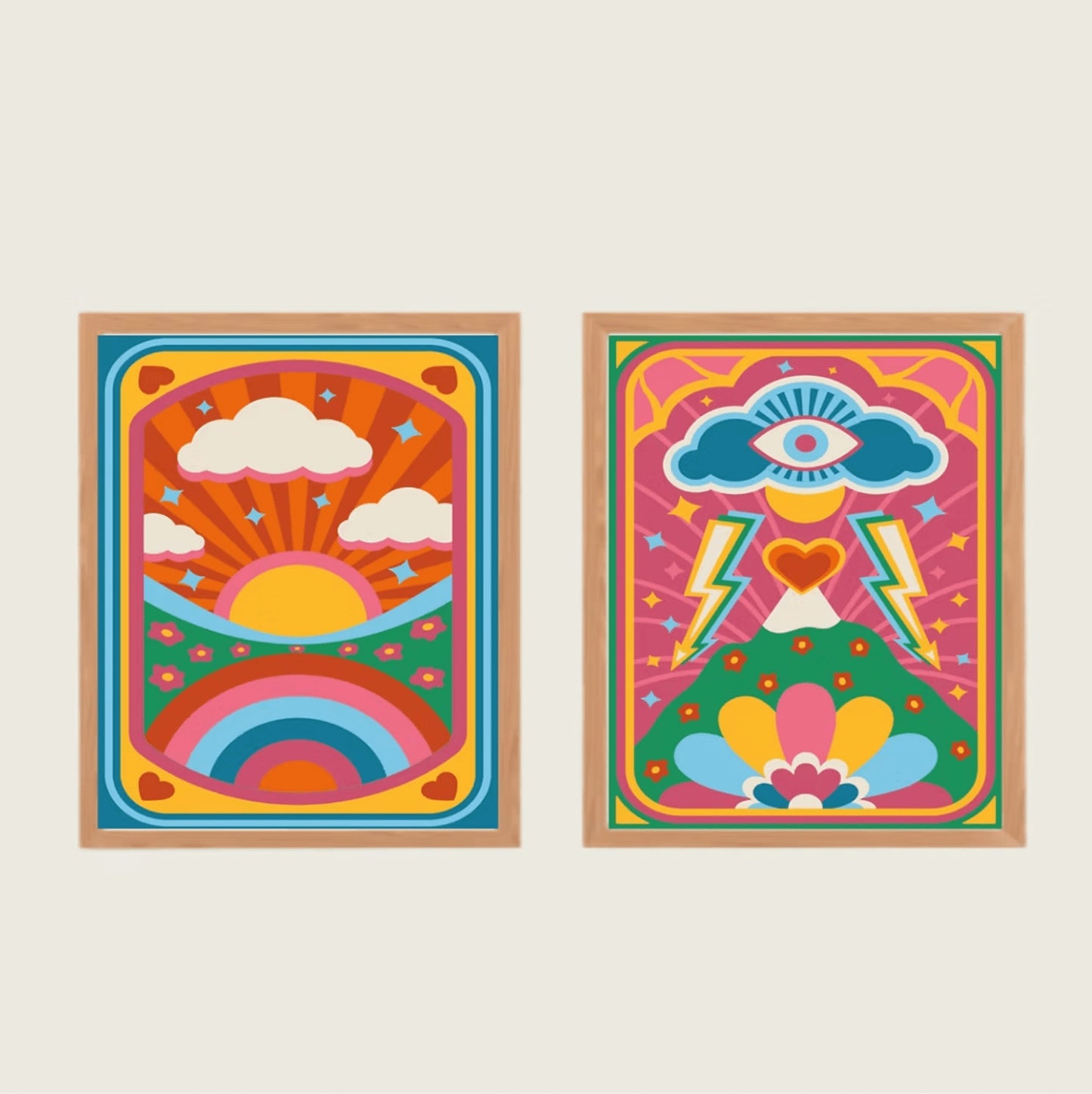 Kit de 2 peintures au numéro 24x30 - Fantastiques — Salut Irène , Lyon