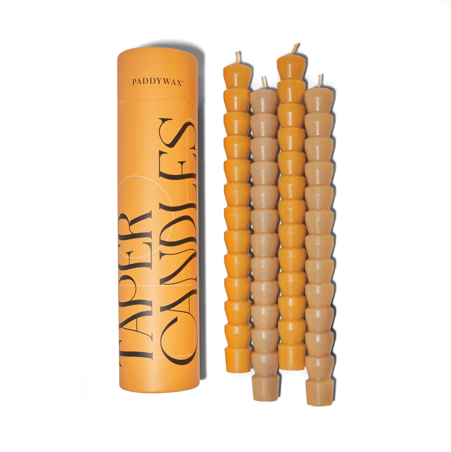 Set de 4 bougies coniques - Orange & peach