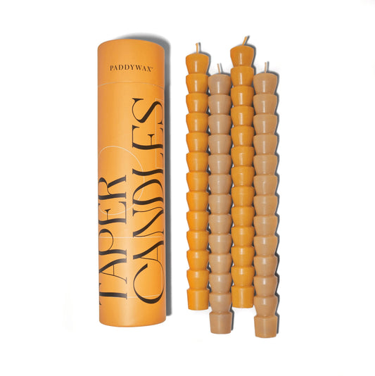 Set de 4 bougies coniques - Orange & peach