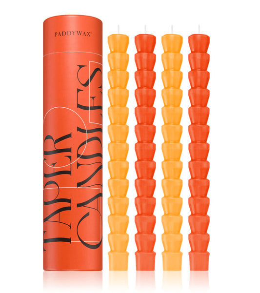 Set de 4 bougies coniques - Red & terracotta