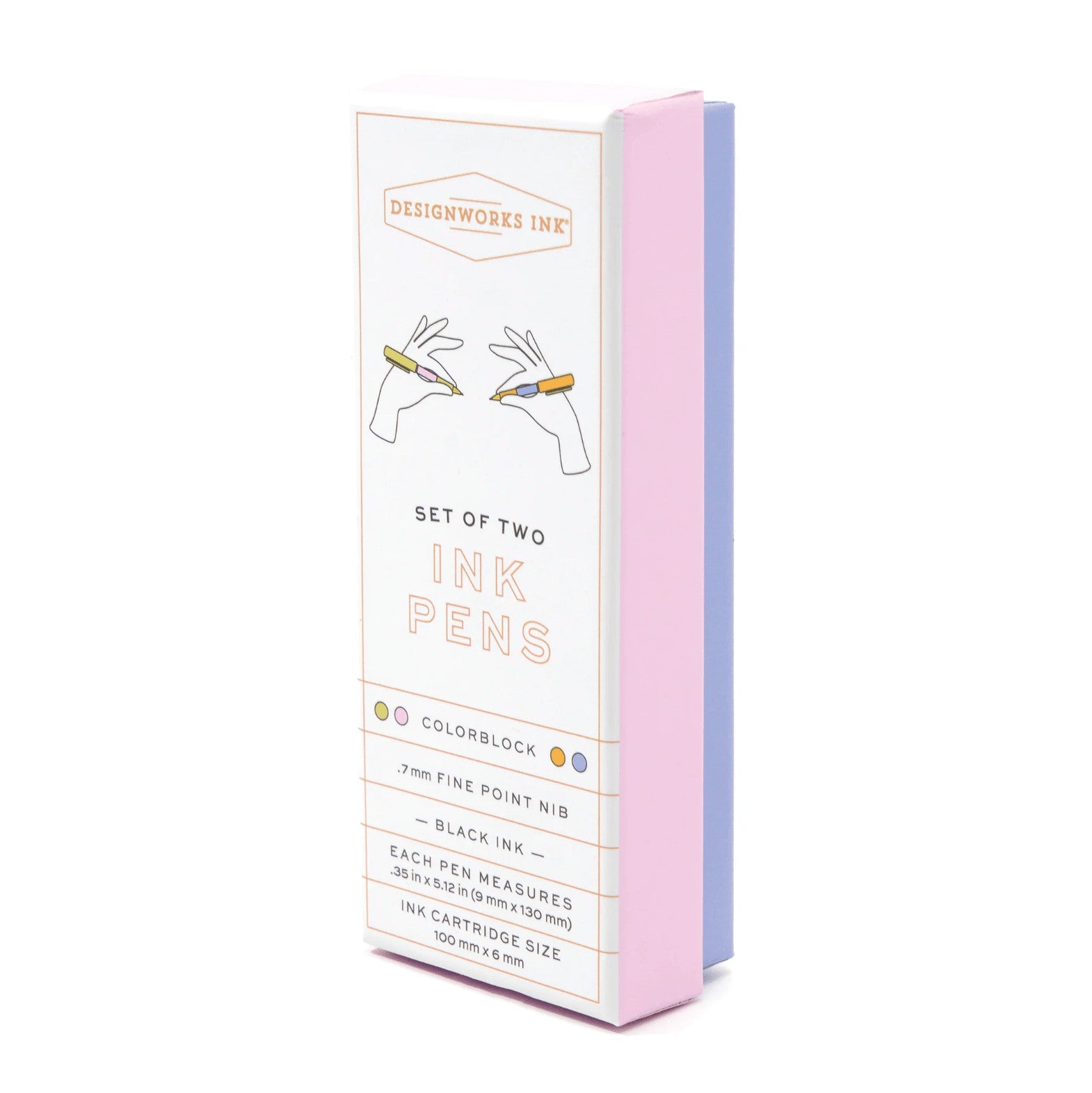 Set de 2 stylos Color block - Lilac & cornflower