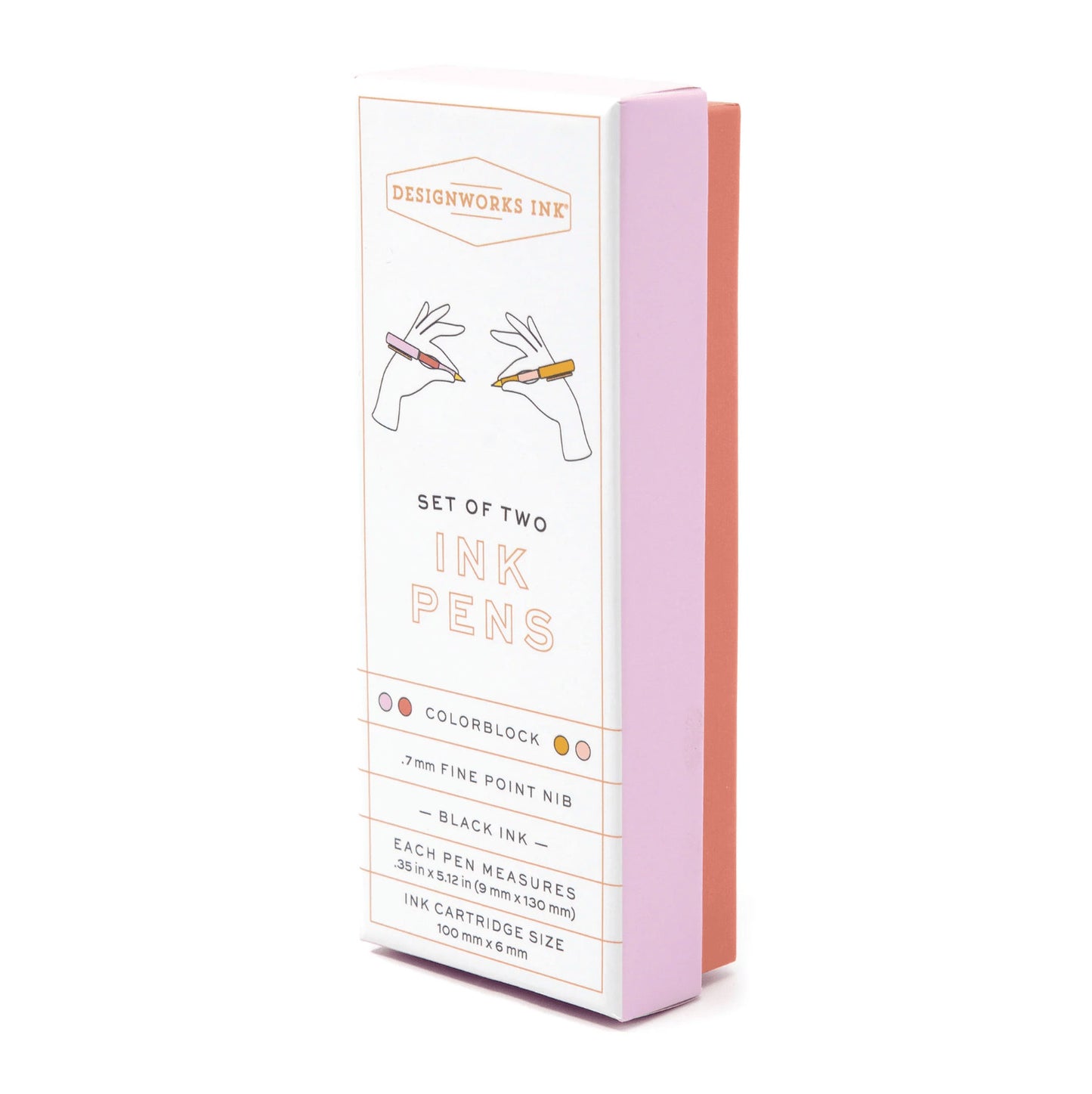 Set de 2 stylos Color block - Rosewood & blush
