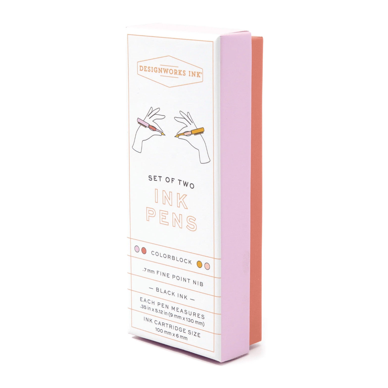 Set de 2 stylos Color block - Rosewood & blush