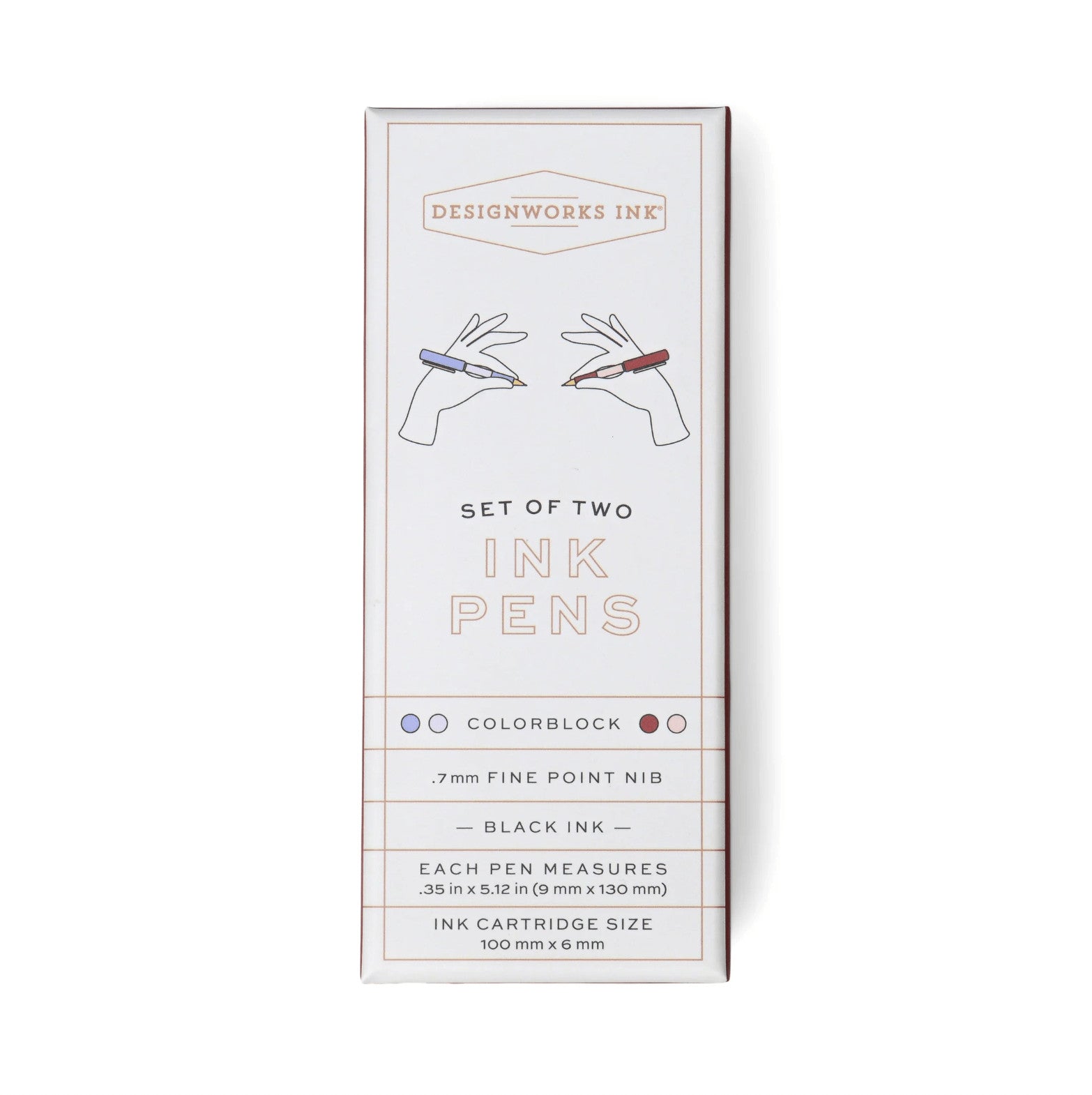 Set de 2 stylos Color block - Lavender & blush — Designworks , Lyon