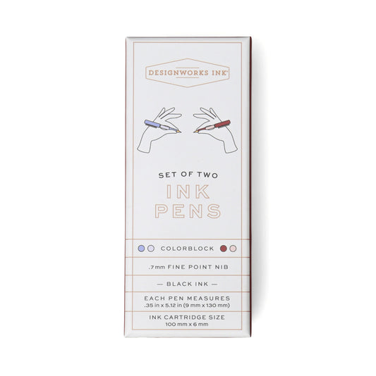 Set de 2 stylos Color block - Lavender & blush — Designworks , Lyon
