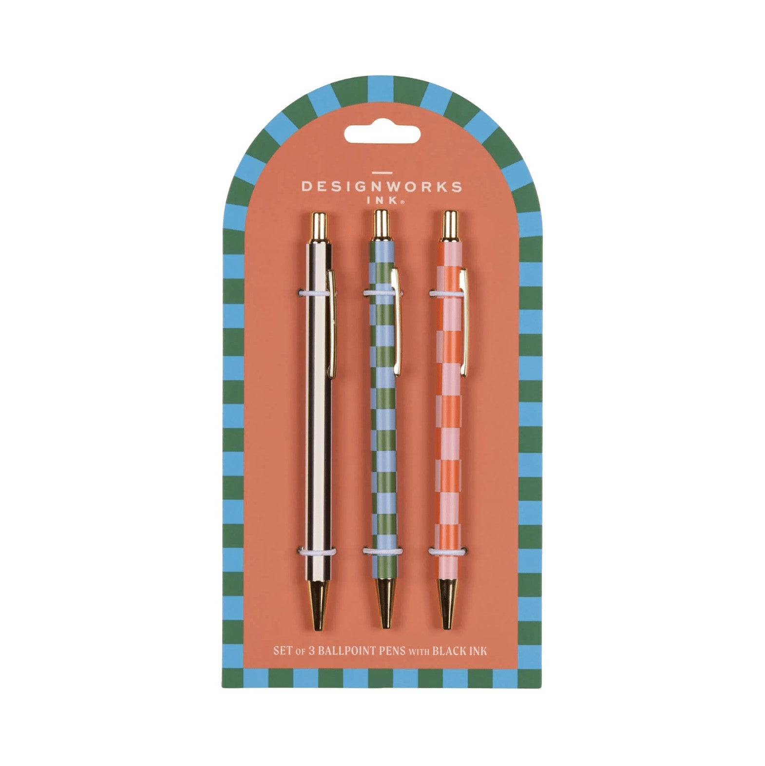 Set de 3 stylos A dopo - Stripes & checks — Designworks , Lyon
