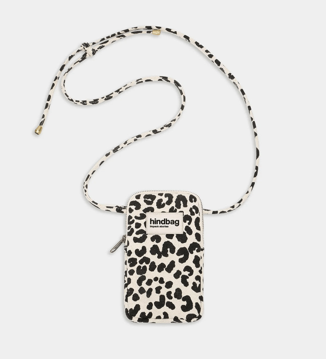 Pochette pour téléphone Bill - Léopard écru