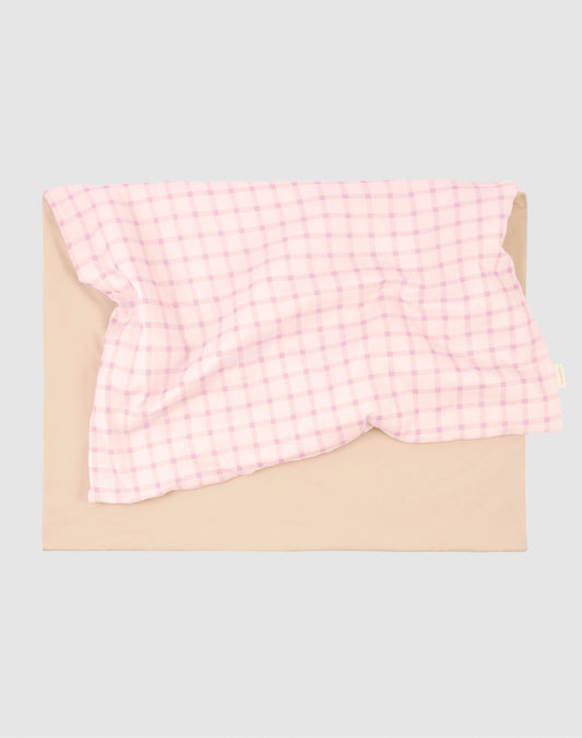 Couverture extra-douce Stories - Mauve pink squares