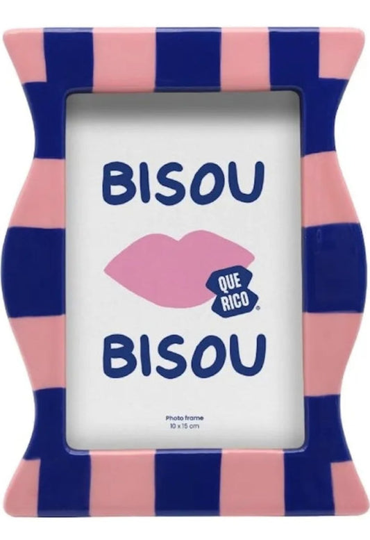 Cadre Francisco - Rayé rose/bleu — Qué Rico , Lyon